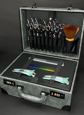 网红高雅专业美发工具箱发型师专用挎包大容量理发师储物箱密码