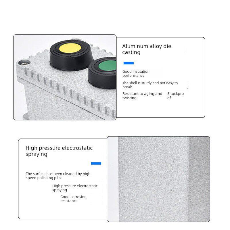 LA53 explosion-proof button switch self-covering access control switch aluminum alloy dustproof and waterproof button box emergency stop switch