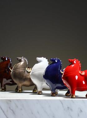 引进财富宝唐马饰品迷你小创意家居、书房、客厅、办公室、桌面装