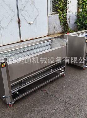 商用不锈钢锚栓清洗机压喷淋毛辊清洗设备根茎类果蔬海鲜去皮机