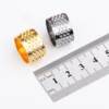 Thick and adjustable thimble finger cot for home use, handmade metal copper color wedding thimble hoop, sewing ring ring device
