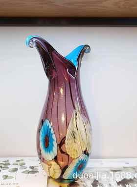 花瓶工艺品摆件品创意饰花瓶玻璃中1519新式摆件