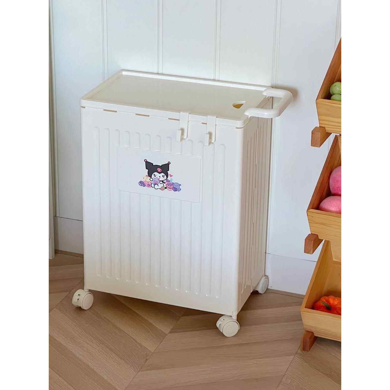 奶油风带轮简约瑜伽垫收纳筐家用运动工具整理神器脏衣篮置物架,淘宝优惠券,粉丝福利购,淘宝优惠卷