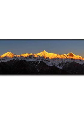 日照金山客厅装饰画沙发背景壁画办公室背有靠山梅里雪山风景挂画