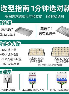 猛世蒸饭柜商用电蒸箱食堂电热蒸饭车蒸包柜厨房小型玻璃门蒸柜