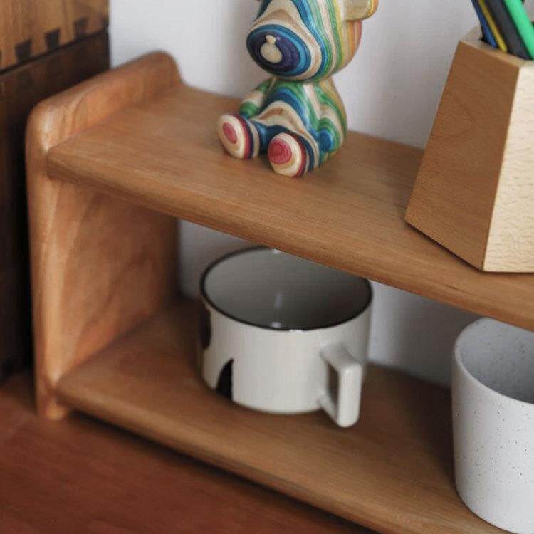 Double guest floor solid MSF-SN00 wooden countertop storage cherry wood black peach wood study room tea set rack wall hanging