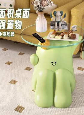 卧室客厅边几卧室小茶几落地摆件风可爱桌子小型卧室家用装饰