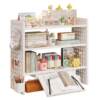 Desktop storage rack simple multi-layer hole board new 2025 children's bookshelf table storage layered ins bookcase