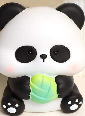 创意可爱贪吃熊猫存钱罐储蓄罐家居桌面装饰大容量儿童创意礼品