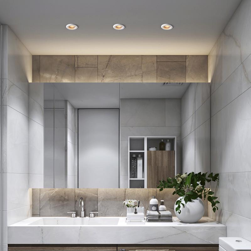 IP65 waterproof spotlight bathroom led embedded hotel bathroom kitchen moisture-proof and fog-proof shower room downlight