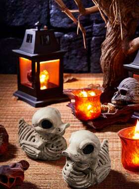 跨境新圣节骷品髅鸭道装饰品派对万氛围布置具室内WN202407小巧桌