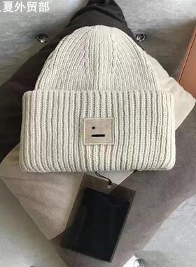 Couples woolen hat韩版情侣毛线帽高品质冷帽北欧风冷帽笑脸帽