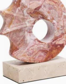 现代简约创意异形大理石摆件样板房售楼处桌面茶几电视柜软装饰品