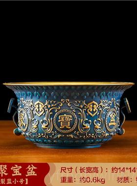 新款财全铜如意聚宝柜盆摆件式中客厅办公招室酒聚财装饰店铺开业