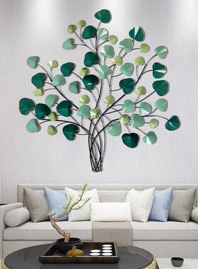 欧式艺立体墙饰创意发财树墙面玄关挂件挂CZZ饰壁挂家居客厅铁装