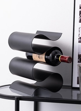 红酒架摆件轻奢高档简约现代客厅玄关摆设餐厅多瓶酒瓶酒柜装饰品