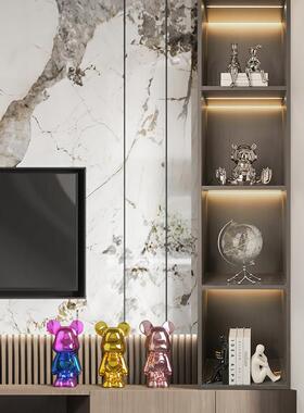 酒柜装饰品摆件轻奢高档现代家居客厅电视柜玄关柜暴力熊软装摆设