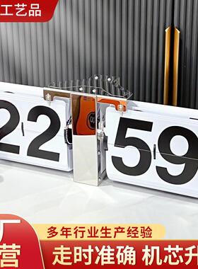 地中海欧式复古翻简页挂钟客厅大自动HY-F018机械墙时钟约号家用