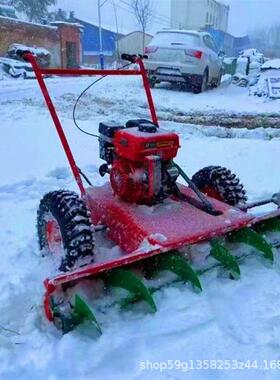 小型除雪机扫雪机家用鱼塘物业清雪设备手推螺旋式抛雪机