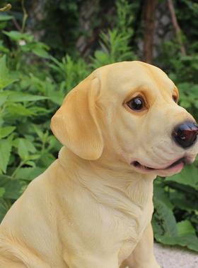 销客厅热树脂工艺品仿真拉布拉多斑点狗玻璃钢假SZ-24LBL景狗园林