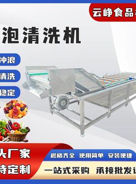 瓜果蔬菜气泡清洗机脱水蔬菜木耳香菇商用全自动清洗机洗米洗菜机