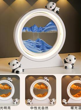 创意夜灯流沙画 画装摆件高客级感厅居酒柜电视柜办公室lshsl106