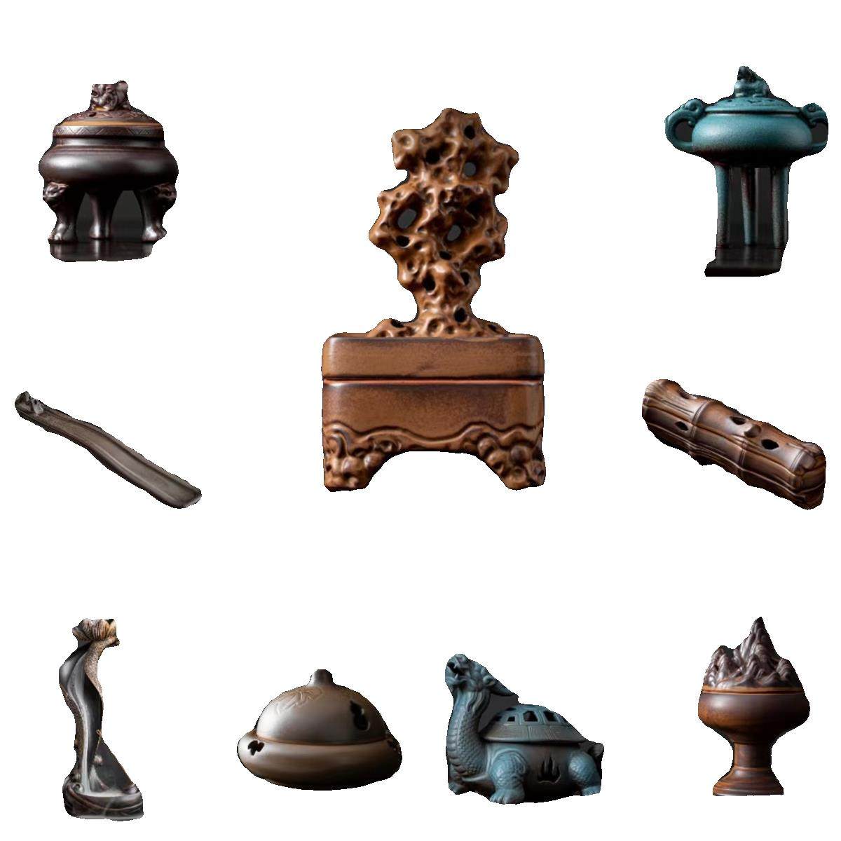 新中式茶室茶道禅意陶瓷青瓷盘彷古香炉室内檀香香薰炉香道摆件,淘宝优惠券,粉丝福利购,淘宝优惠卷