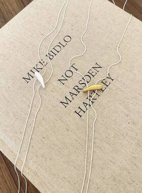 极简风哑光拉丝项链女秋冬长款抽拉可调节毛衣链小众百搭挂脖配饰