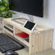 Computer increased elevated monitor screen keyboard storage storage storage organizer solid wood neck protection LCD screen office desktop