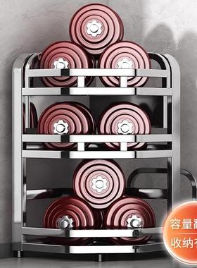 不锈钢厨房多功能置物架调味罐调料品台面壁挂三角架收纳架橱柜