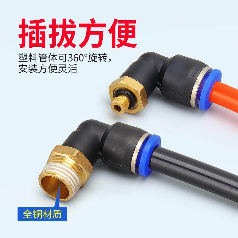 气动气缸气管快速接头快插螺纹弯头PL8-02/4-M5/6-01/10-03/12-04,淘宝优惠券,粉丝福利购,淘宝优惠卷