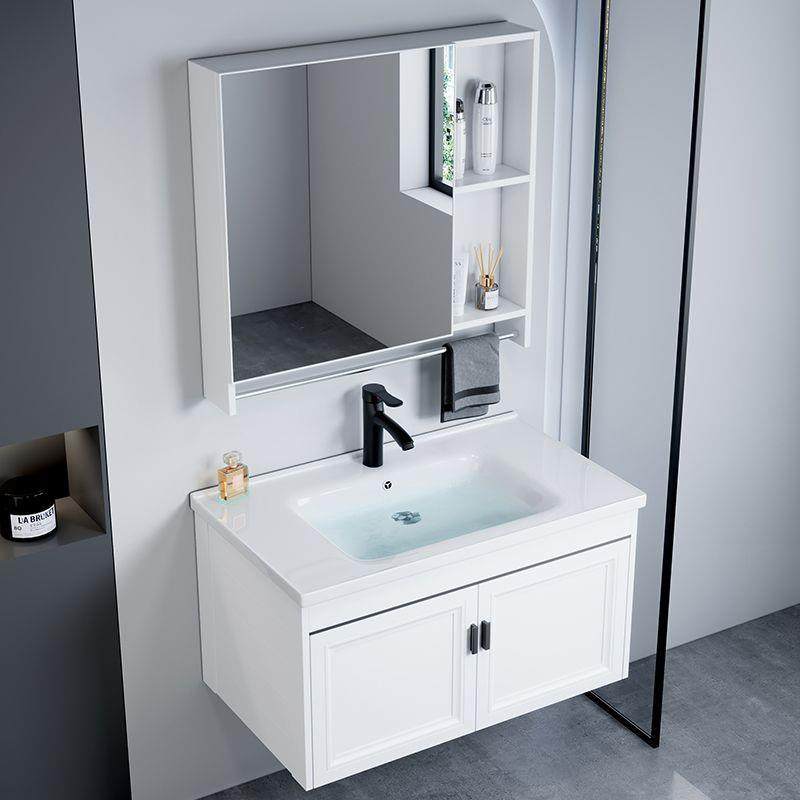 简约洗手盆柜组合挂墙式洗脸盆陶瓷阳台洗漱台小户型太空铝浴室柜,淘宝优惠券,粉丝福利购,淘宝优惠卷