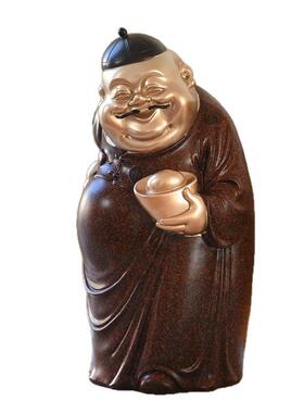 中式古风摆件创意地主老财轻奢高端装饰品室内客厅玄关茶桌面摆设