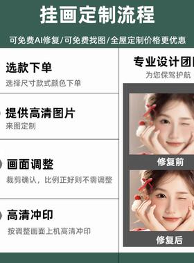 来图定制装饰画照片高清挂画订做大尺寸打印客厅卧室壁画挂墙海报