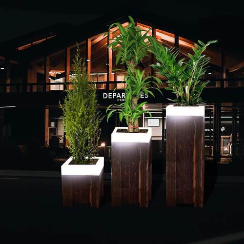 led发光花盆灯带充电RGB可调节多颜色智能户外防水景观庭院花盆灯 - 图1