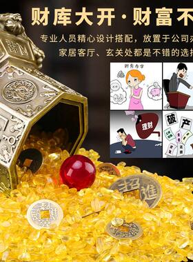 貔貅摆件纯铜聚宝盆八方来财皮丘财库客厅装饰办公室店铺开业礼品
