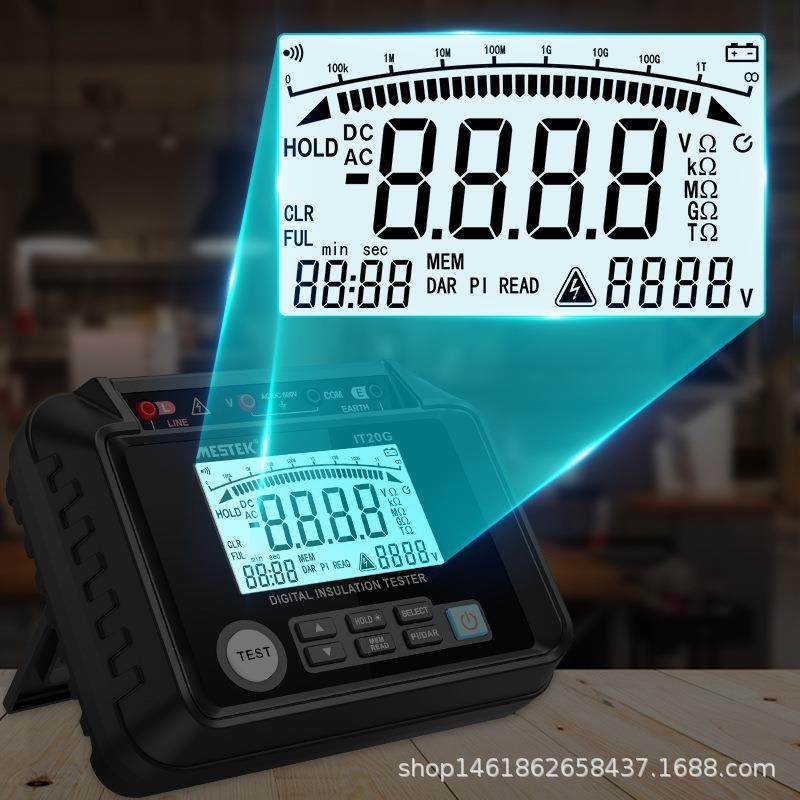 兆欧表绝缘电阻测试仪2500V数显电工接地电阻表高压电子摇表1000V - 图1