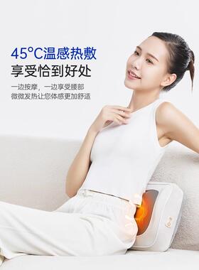 高档易舒生腰部按椎摩器腰肩颈腿部揉捏热解仿人手缓疲劳敷靠垫按
