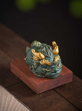 青砂石龙卷王茶宠创意招财龙年可爱治愈系摆件家居办公桌面装饰品