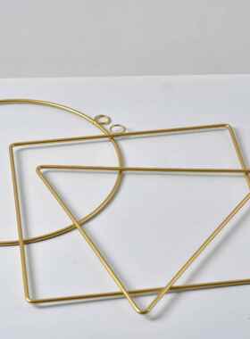 金属几何挂环铁环三角形门挂墙挂DIY家居装饰节日布置模拟花环