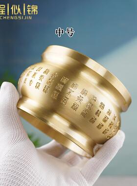 百福铜香炉纯黄铜家用供奉财神爷祖先供佛敬神上香供香蜡烛台一套