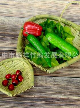 竹烧箕水篮厨房健康家用筲箕淘米沥水手工农家传统竹子编织竹制品