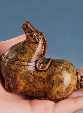 厂家直销黄铜摆件《盛世唐马》铜工艺品居客厅书房生肖马礼品摆件