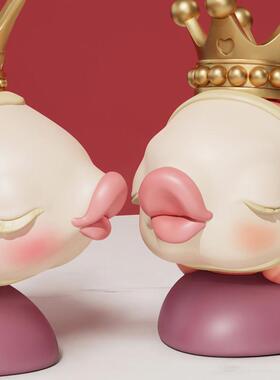 双鱼订婚摆件结婚新婚送新人礼物客厅酒柜家居装饰品乔迁新居礼品