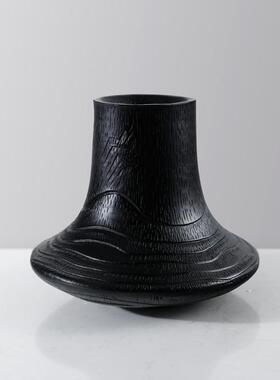 现代简约创意树脂纹理花瓶花器花插样板房售楼处桌面茶几软装饰品