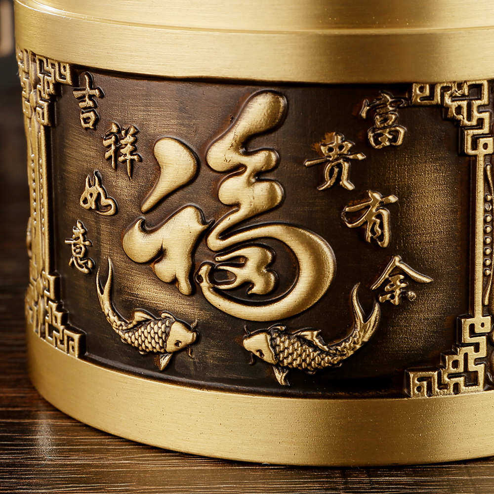 储批发防潮带米缸复古厂家礼品客厅防湿盖摆件中式物鱼茶叶罐富贵,淘宝优惠券,粉丝福利购,淘宝优惠卷