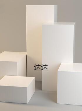 白色烤漆展橱台圆柱体摆件10063448座圆形方形六边形底窗模特地台