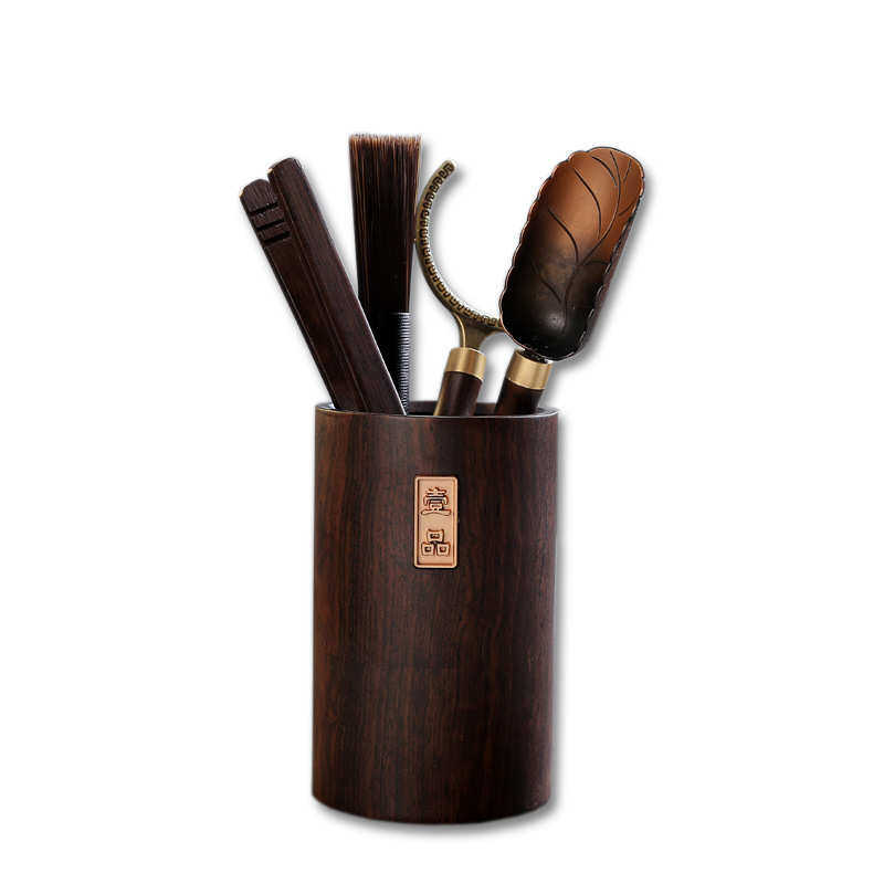 整版黑檀木茶道六君子实木原木功夫茶配件茶叉茶勺养壶笔零配笔筒,淘宝优惠券,粉丝福利购,淘宝优惠卷