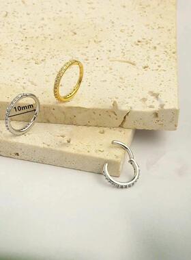 4PC Chain Huggie Earring Set For WomenFlower Tragus Hoop Ear