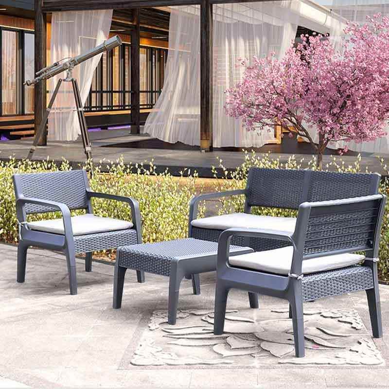 外沙发藤椅套简件庭院休闲约沙发茶几组仿4780合套装户室外编藤藤 - 图3